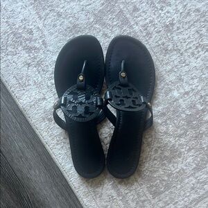 Women’s Tory Burch Miller Sandal in black leather- good condition!